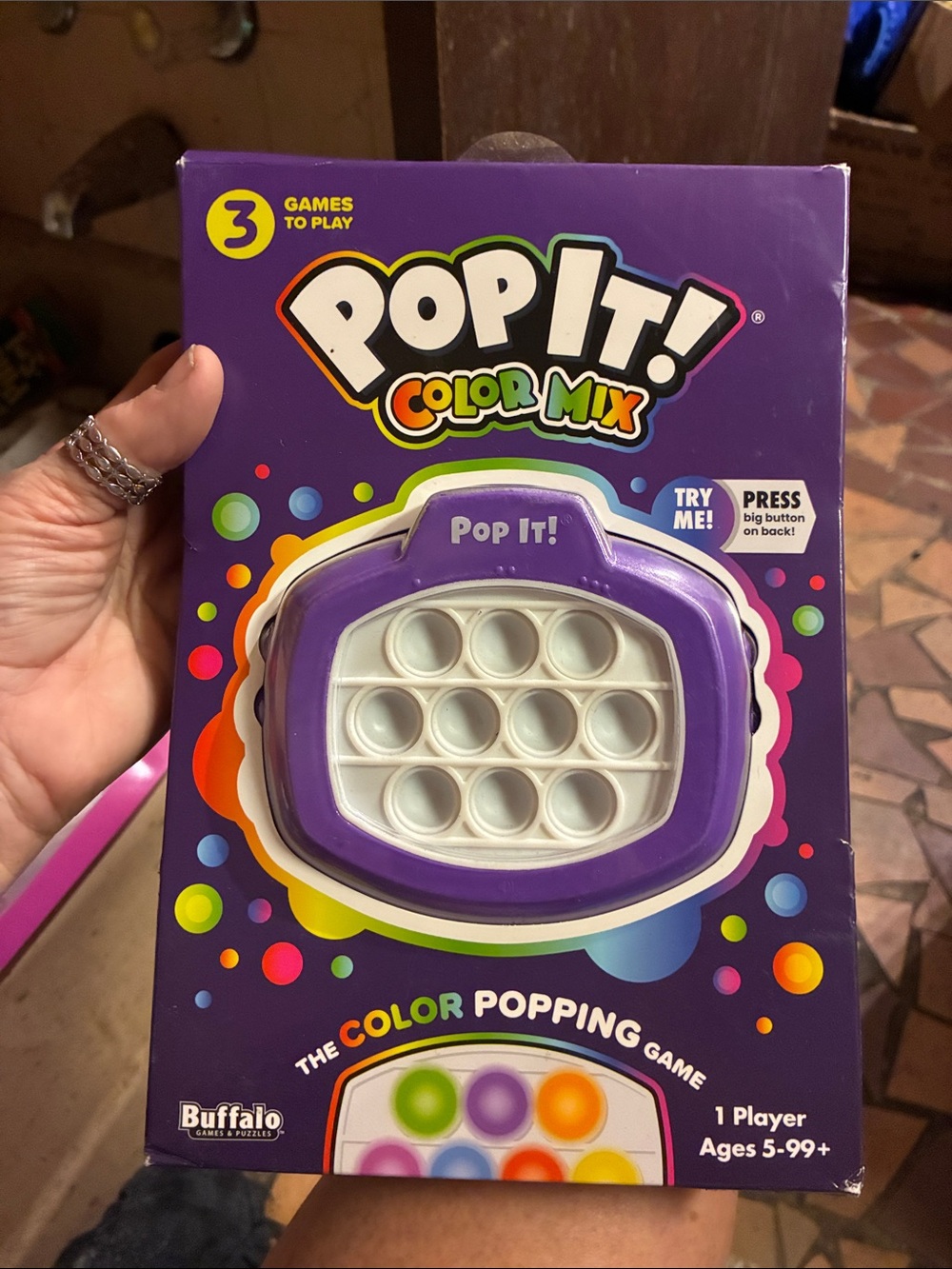 Buffalo Purple and White Pop It! Color Mix Sensory Toy
